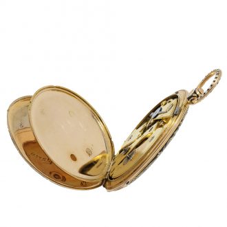 French 18 Carat gold enamel pocket watch for the Chinese market Circa 1820