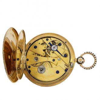 French 18 Carat gold enamel pocket watch for the Chinese market Circa 1820