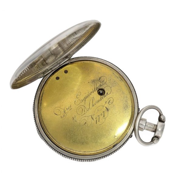 Swiss silver repeating verge watch with early Jacquemart Circa 1800 Swiss silver repeating verge watch with early Jacquemart Circa 1800