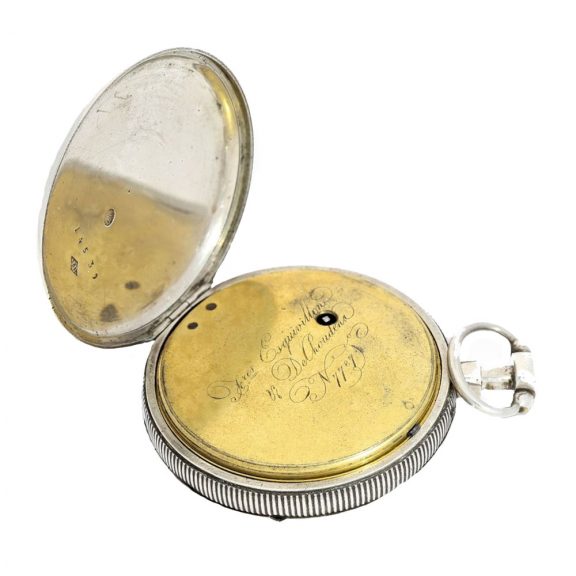 Swiss silver repeating verge watch with early Jacquemart Circa 1800 Swiss silver repeating verge watch with early Jacquemart Circa 1800