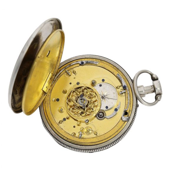 Swiss silver repeating verge watch with early Jacquemart Circa 1800 Swiss silver repeating verge watch with early Jacquemart Circa 1800