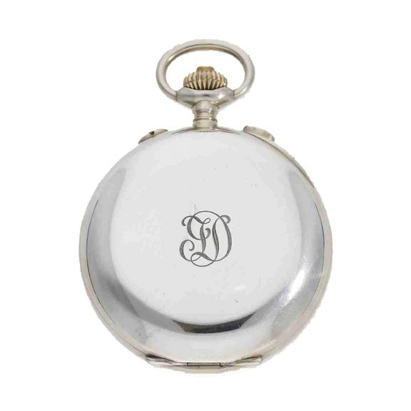 French silver pocket chronometer with split seconds Circa 1915 French silver pocket chronometer with split seconds Circa 1915