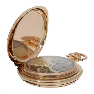 German 14 carat gold full hunter cased watch Circa 1900
