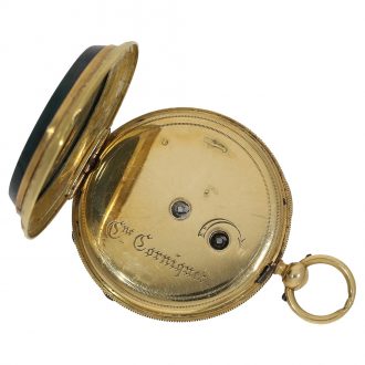 Swiss 18 carat gold rare lépine watch with chatelaine Circa 1850 Swiss 18 carat gold rare lépine watch with chatelaine Circa 1850