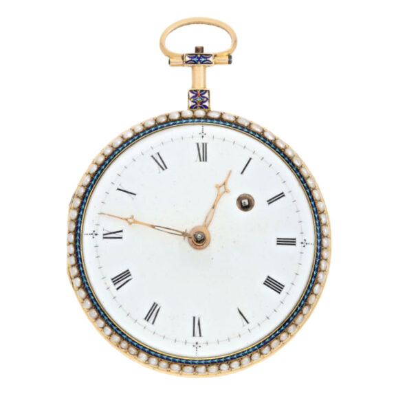 French gold verge with pearls on both sides Circa 1800 French gold verge with pearls on both sides Circa 1800