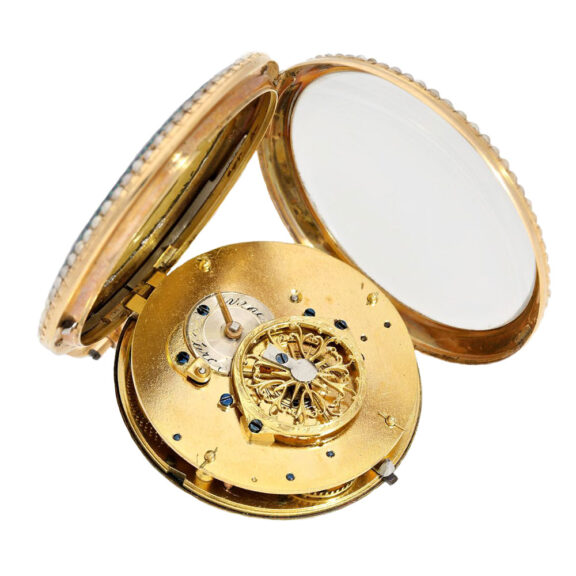 French gold verge with pearls on both sides Circa 1800 French gold verge with pearls on both sides Circa 1800