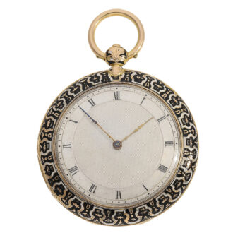 German super flat gold hunting cased cabriolet watch Circa 1830