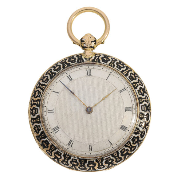 German super flat gold hunting cased cabriolet watch Circa 1830 German super flat gold hunting cased cabriolet watch Circa 1830