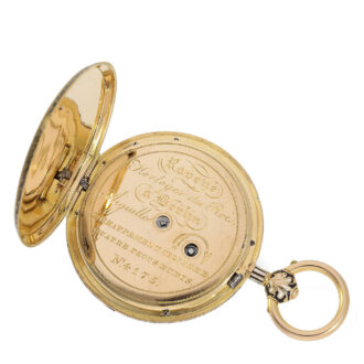 German super flat gold hunting cased cabriolet watch Circa 1830 German super flat gold hunting cased cabriolet watch Circa 1830