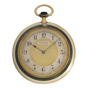 Swiss 18 carat gold and enamel Cartier style watch Circa 1920