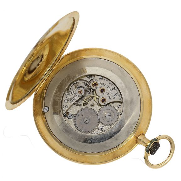 Swiss 18 carat gold and enamel Cartier style watch Circa 1920 Swiss 18 carat gold and enamel Cartier style watch Circa 1920