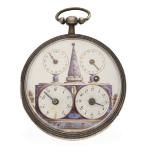 French silver verge escapement watch with two calendars Circa 1795