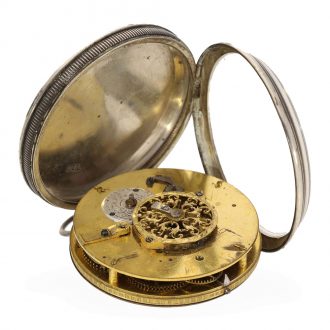 French silver verge escapement watch with two calendars Circa 1795