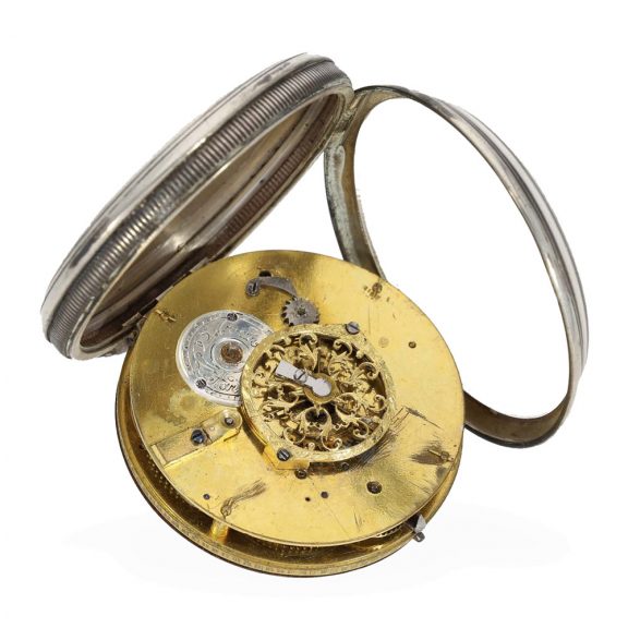 French silver verge escapement watch with two calendars Circa 1795 French silver verge escapement watch with two calendars Circa 1795