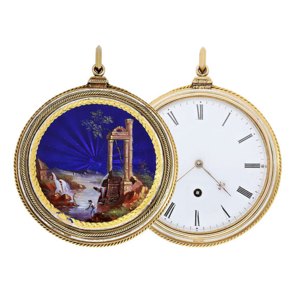 Swiss gold/enamel watch with special movement quality Circa 1830 Swiss gold/enamel watch with special movement quality Circa 1830
