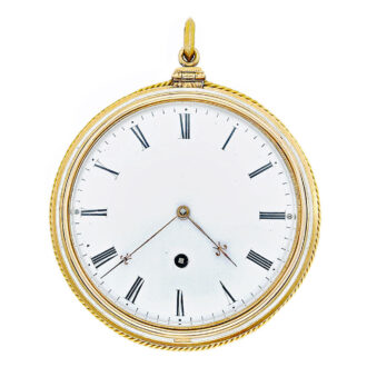 Swiss gold/enamel watch with special movement quality Circa 1830