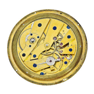 Swiss gold/enamel watch with special movement quality Circa 1830