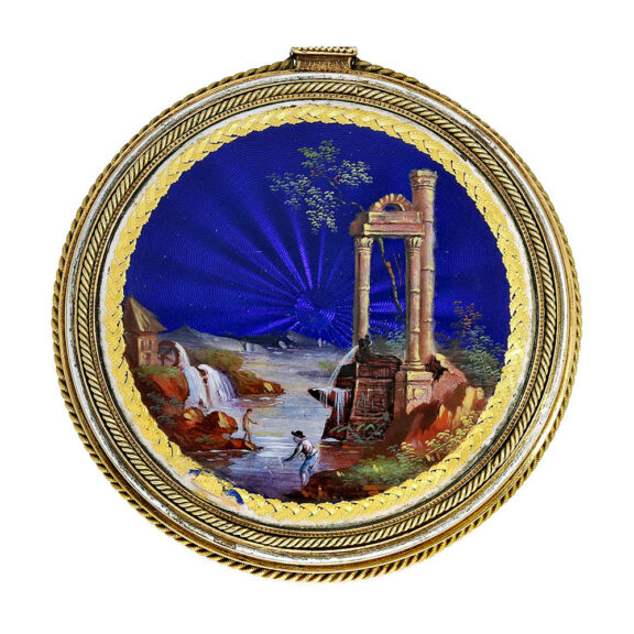 Swiss gold/enamel watch with special movement quality Circa 1830 Swiss gold/enamel watch with special movement quality Circa 1830