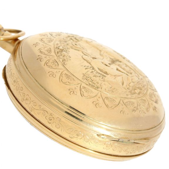 Austrian gold plated silver unusually large percussion pocket watch Circa 1815 Austrian gold plated silver unusually large percussion pocket watch Circa 1815