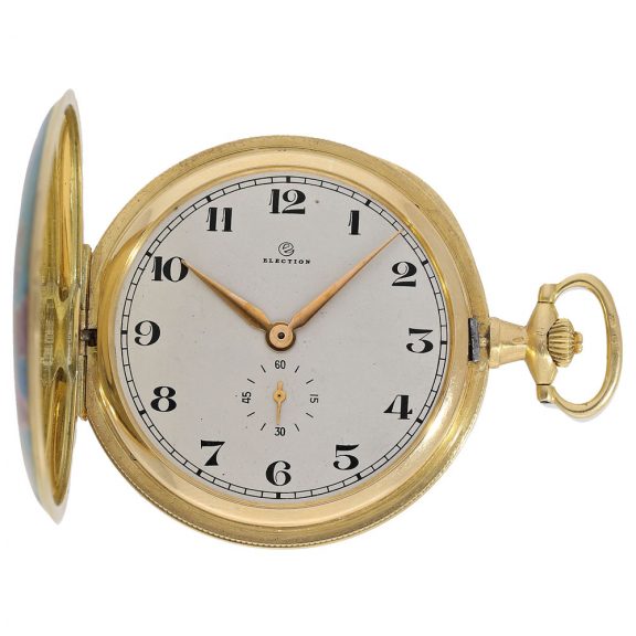 Swiss 18 carat gold full hunter case pocket watch Circa 1925 Swiss 18 carat gold full hunter case pocket watch Circa 1925