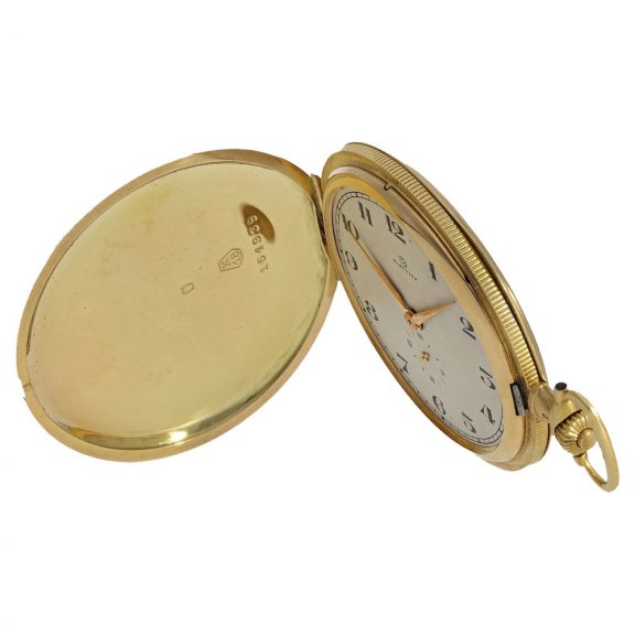 Swiss 18 carat gold full hunter case pocket watch Circa 1925 Swiss 18 carat gold full hunter case pocket watch Circa 1925