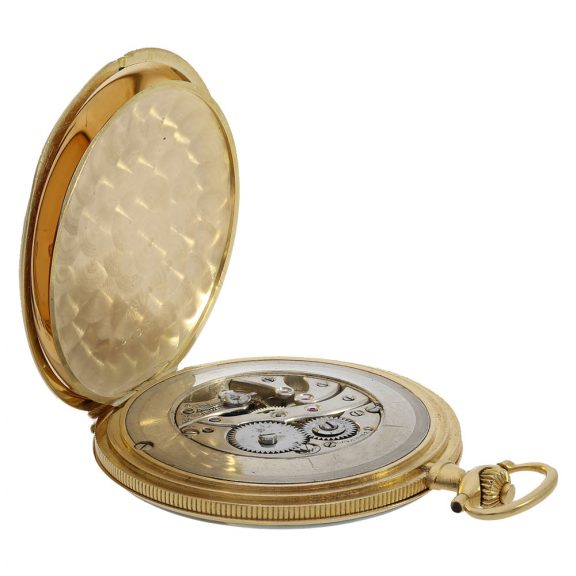 Swiss 18 carat gold full hunter case pocket watch Circa 1925 Swiss 18 carat gold full hunter case pocket watch Circa 1925
