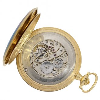 Swiss 18 carat gold full hunter case pocket watch Circa 1925