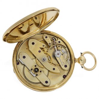 Swiss 18 carat gold lever with extract from the archives Circa 1860