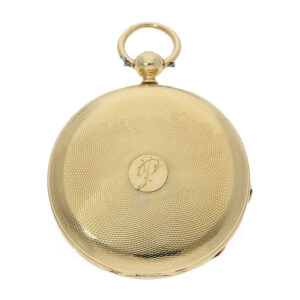 Swiss 18 carat gold lever with extract from the archives Circa 1860