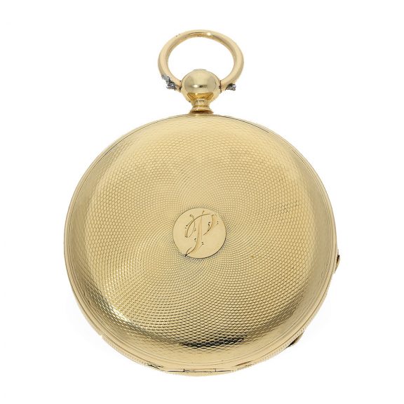 Swiss 18 carat gold lever with extract from the archives Circa 1860