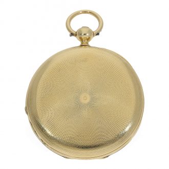 Swiss 18 carat gold lever with extract from the archives Circa 1860