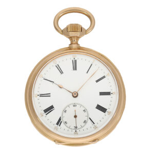 Swiss 18 carat gold exquisite pocket chronometer Circa 1885
