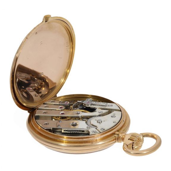 Swiss 18 carat gold exquisite pocket chronometer Circa 1885 Swiss 18 carat gold exquisite pocket chronometer Circa 1885