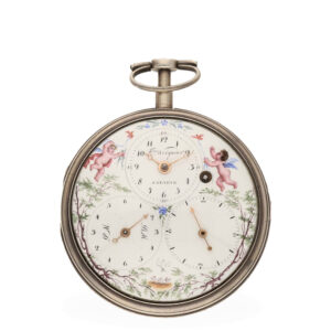 Swiss silver and very large early cylinder watch Circa 1780