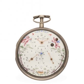 Swiss silver and very large early cylinder watch Circa 1780