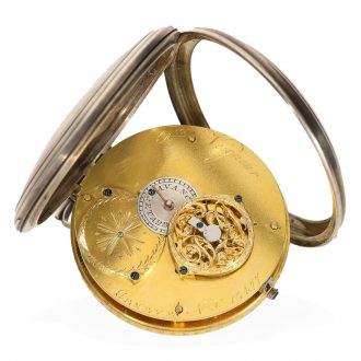 Swiss silver and very large early cylinder watch Circa 1780 Swiss silver and very large early cylinder watch Circa 1780