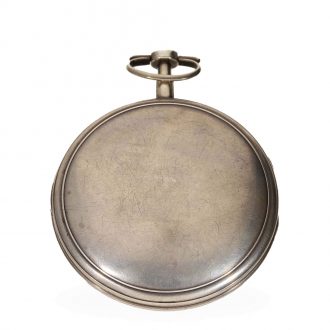 Swiss silver and very large early cylinder watch Circa 1780 Swiss silver and very large early cylinder watch Circa 1780