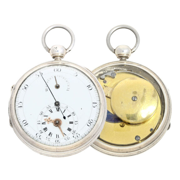 Silver virgule with automatic winding "Perpétuelle” Circa 1780