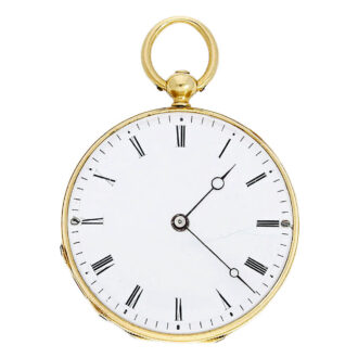 Swiss unique gold miniature Lépine for the Polish market Circa 1846