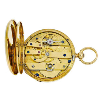 Swiss unique gold miniature Lépine for the Polish market Circa 1846