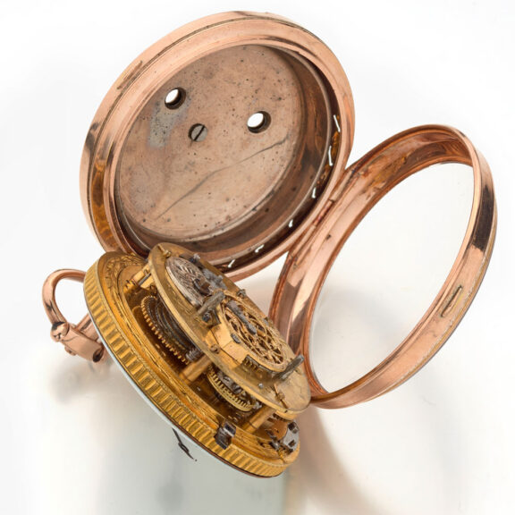 Fine Swiss gold trip repeater with self strike and date Circa 1800 Fine Swiss gold trip repeater with self strike and date Circa 1800