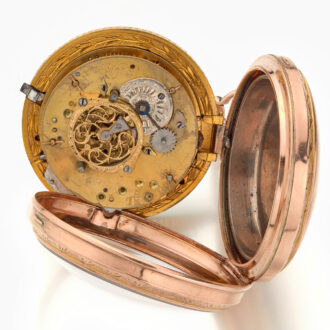 Fine Swiss gold trip repeater with self strike and date Circa 1800