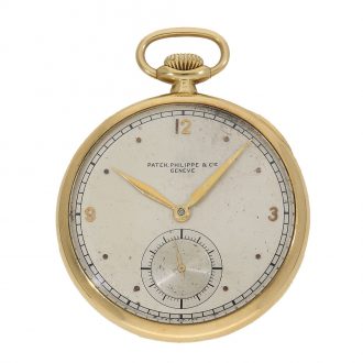 Swiss 18 carat gold Art Deco dress pocket watch Circa 1930