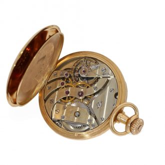 Swiss 18 carat gold anker chronometer in rare small size Circa 1905