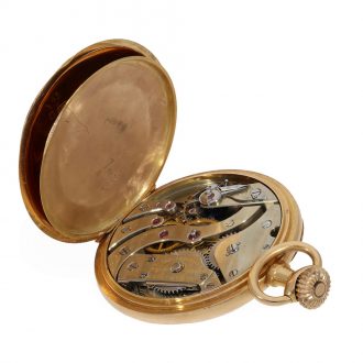 Swiss 18 carat gold anker chronometer in rare small size Circa 1905