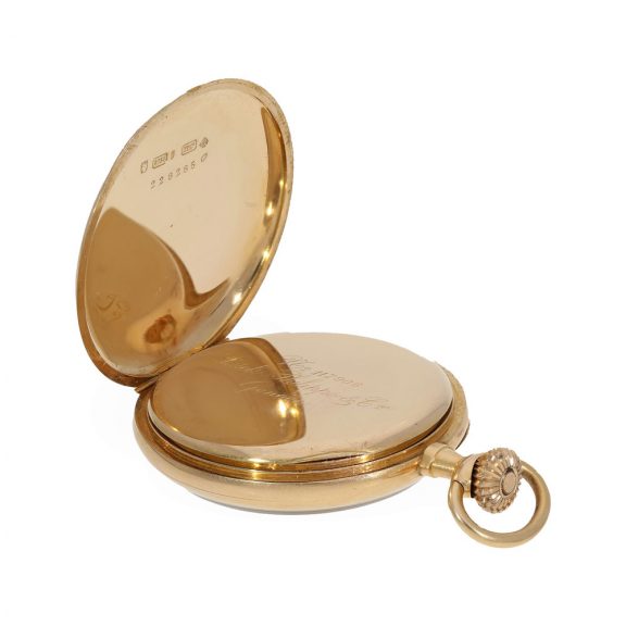 Swiss 18 carat gold anker chronometer in rare small size Circa 1905 Swiss 18 carat gold anker chronometer in rare small size Circa 1905