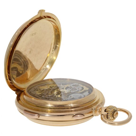 Swiss 18 carat gold impressive astronomical à goutte watch Circa 1900 Swiss 18 carat gold impressive astronomical à goutte watch Circa 1900