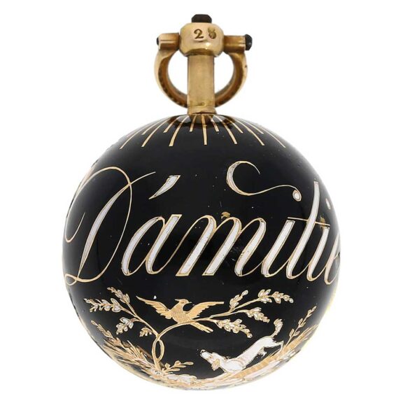 French gold/enamel "Boule de Genève" pocket watch Circa 1790 French gold/enamel "Boule de Genève" pocket watch Circa 1790