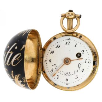 French gold/enamel "Boule de Genève" pocket watch Circa 1790