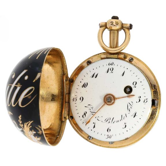 French gold/enamel "Boule de Genève" pocket watch Circa 1790